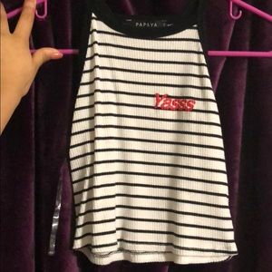 papaya “Yasss” crop top